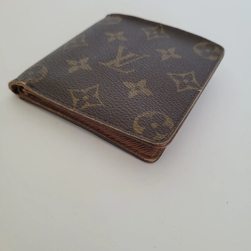 Louis Vuitton Monogram Bifold Wallet Brown Canvas CA0099 Made in Spain